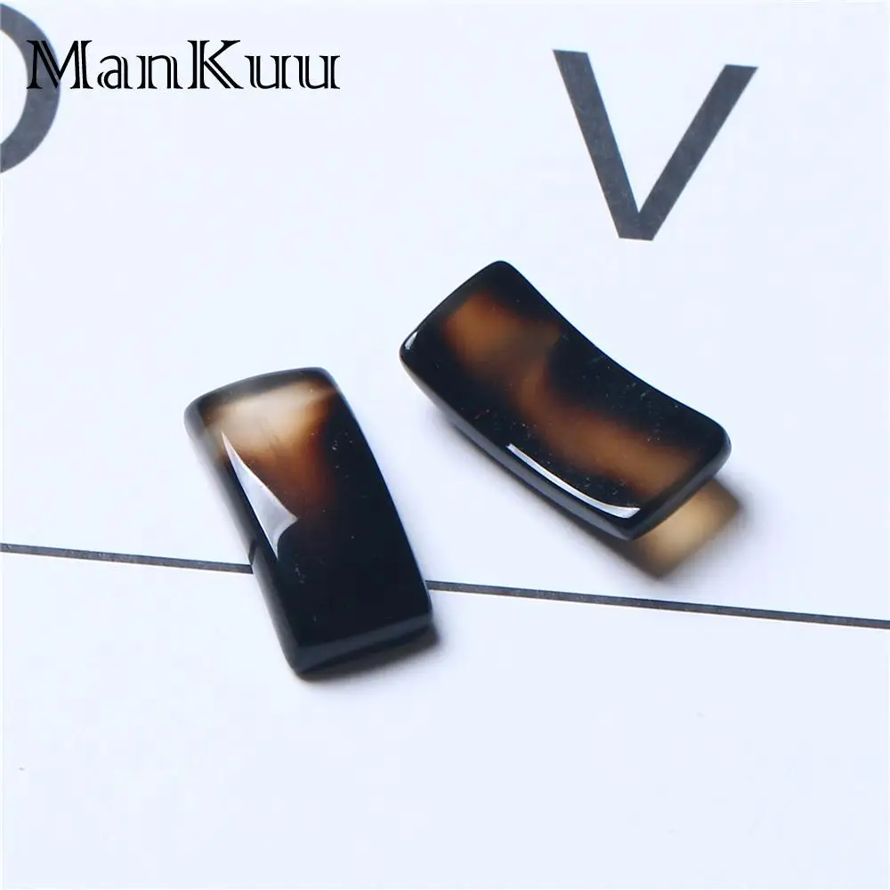 ManKuu 8*18 мм изогнутый кабошон натуральные стразы Агаты бирюзы тигровый глаз