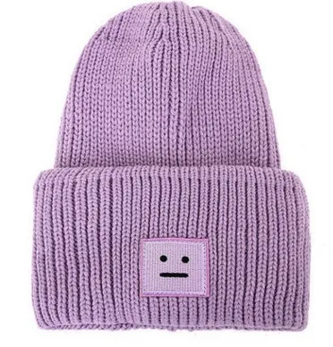 Женская зимняя шапка Skullies Beanies Smiley вязаная теплая для женщин | Аксессуары одежды