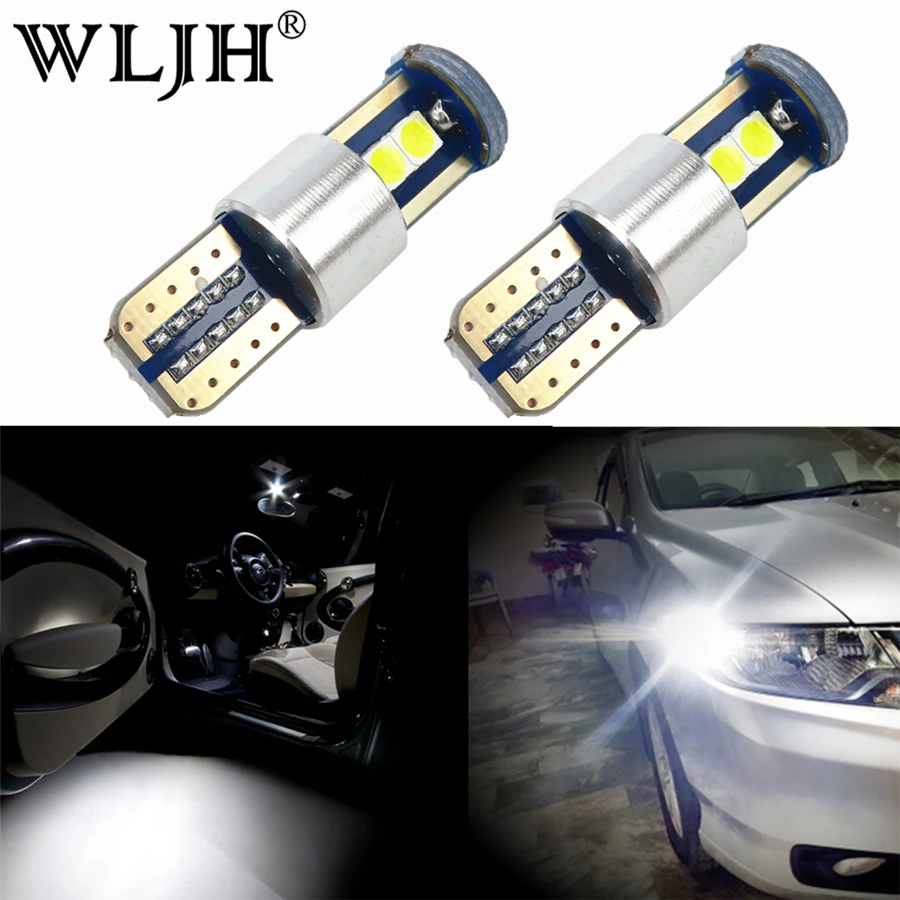 WLJH 2x Canbus 500lm T10 W5W Светодиодные Автомобильные номерные знаки для Chevrolet Cruze Niva Aveo Lacetti