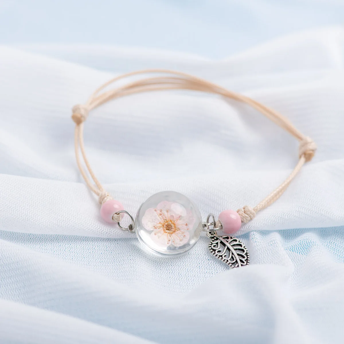 Хит продаж стеклянный шарик цветок подвески керамические браслеты кристалл