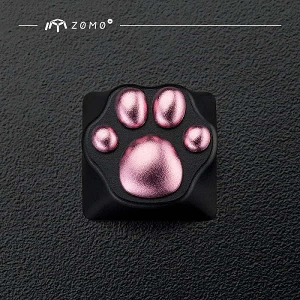 Alu Pink Black x1 Zomo алюминиевый и силиконовый Kitty Paw Artisan Keycap cat pad CNC анодированный алюминиевый корпус совместим с переключателями Cherry MX - Цвет: Alu Pink Black x1
