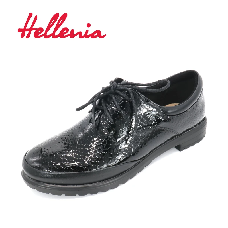 Туфли лодочки ручной работы на низком квадратном каблуке Hellenia Классические