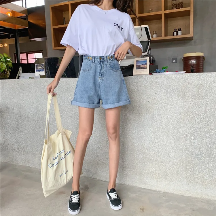 Shorts Women Single Button Trendy Elegant All-match High-quality Korean Style Leisure Daily Womens Female Lovely Simple New