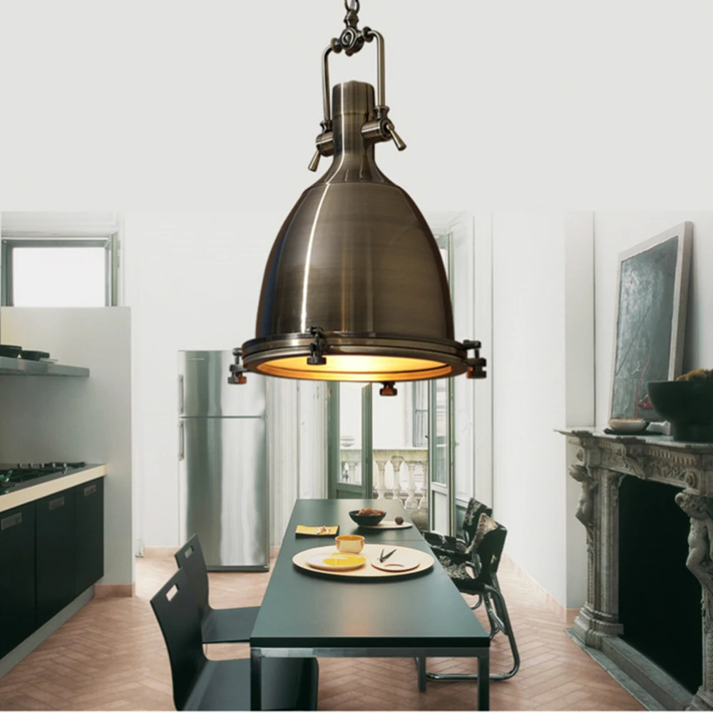 Подвесные светильники из кованого железа винтажное промышленное освещение бар