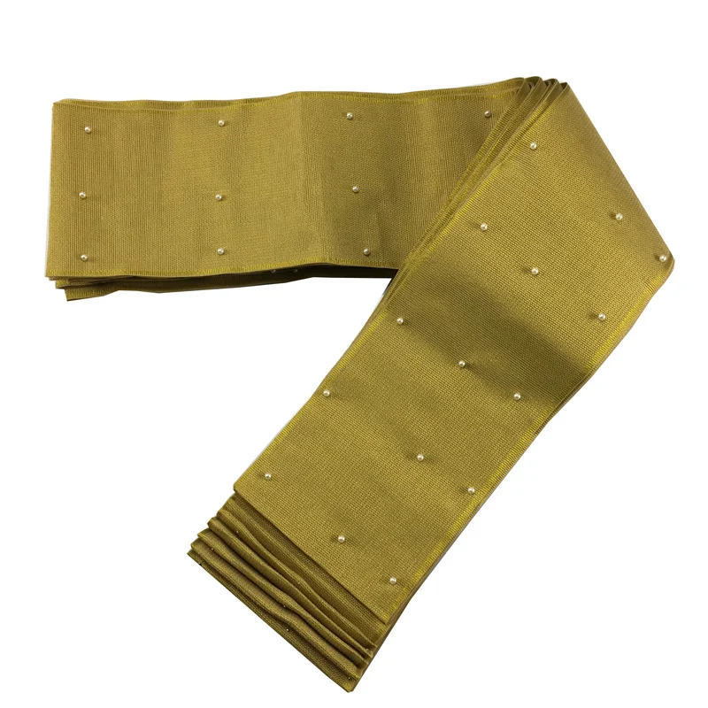 Головной убор персикового цвета с бусинами в африканском стиле aso oke головной из