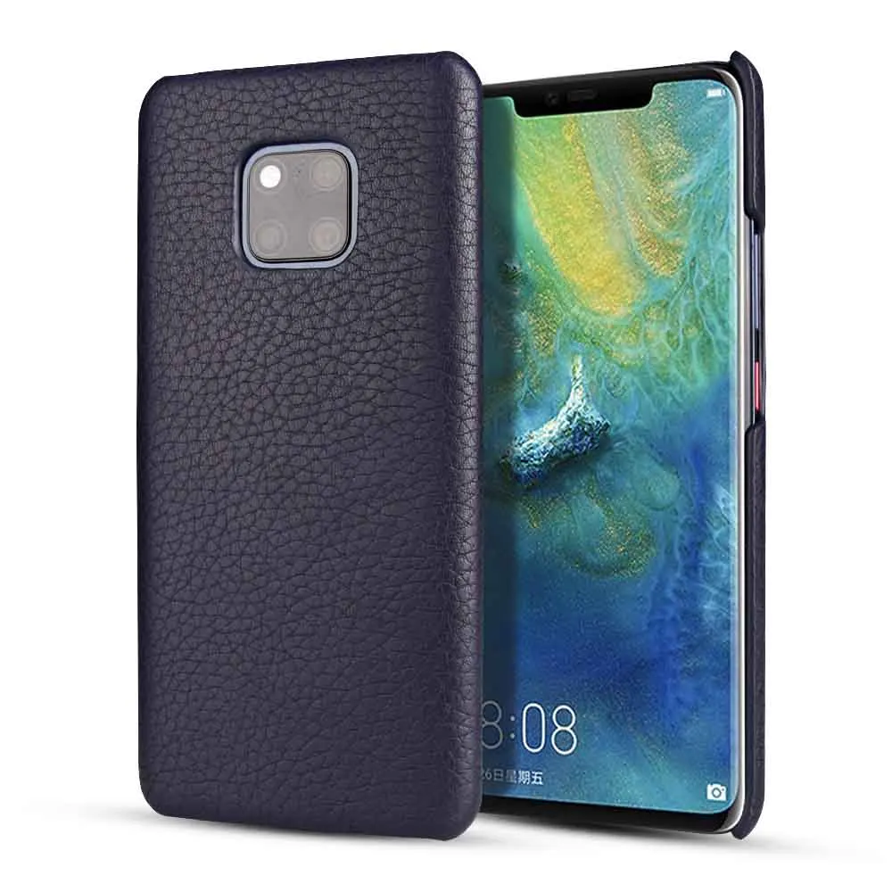 blue Hunreone личи полоса Высокое качество Роскошный чехол из натуральной кожи для huawei mate 20 20 Pro mate 20X mate 20 Lite mate RS - Цвет: blue