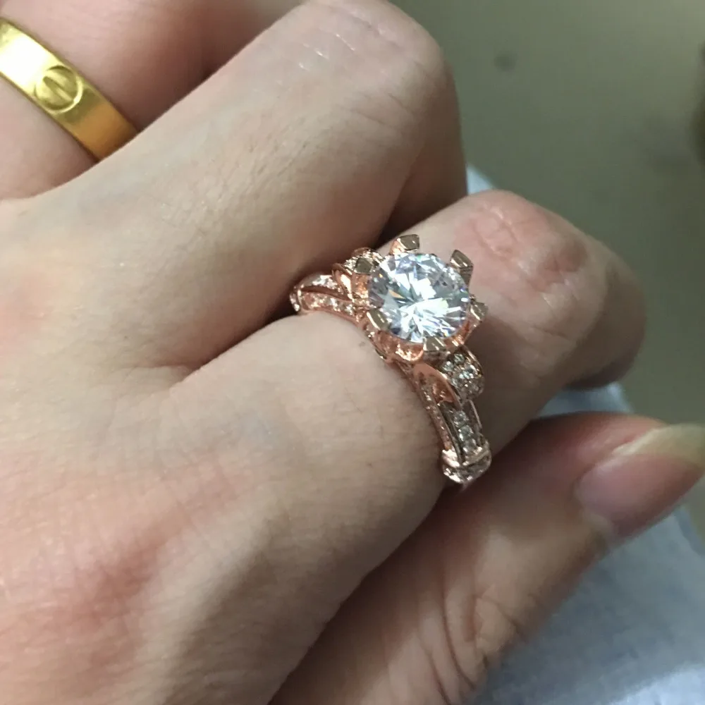 Кольцо женское из серебра 925 пробы с фианитом 2 карата 5 А|wedding band ring|band ring925 sterling silver
