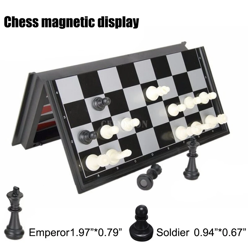 

100Set Folding Magnetic Board Game Plastic Chess & Checkers & Backgammon 3 In 1 Chess Sets With Chessboard And Chess Pieces