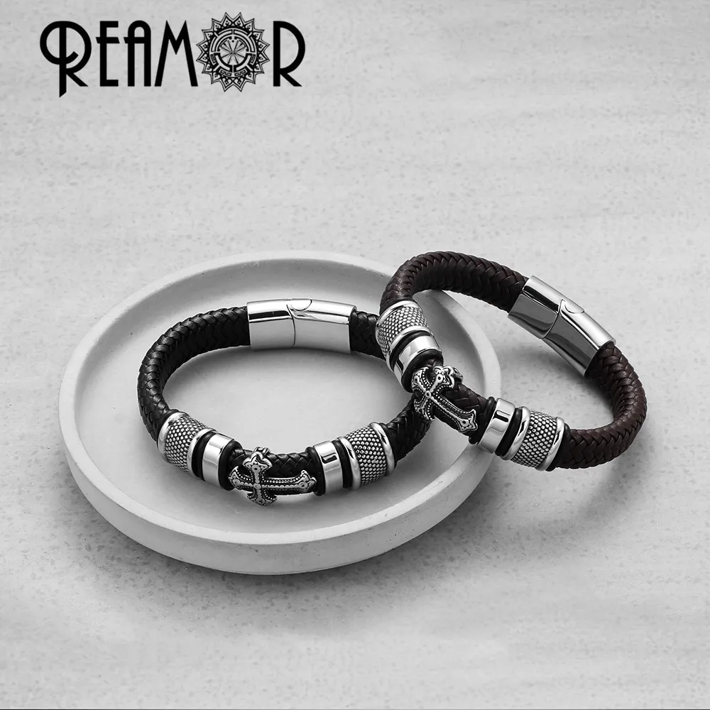 REAMOR 12*6 мм 316l нержавеющая сталь продолговатые европейские пятна фотобусины для