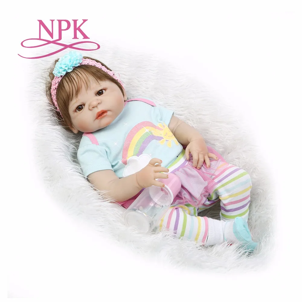 Реалистичные силиконовые реалистичные куклы NPK для новорожденных 23 дюйма