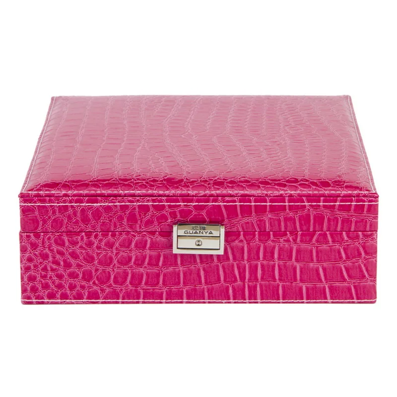 Hoomall кожаная шкатулка для ювелирных изделий большая емкость девушки серьги