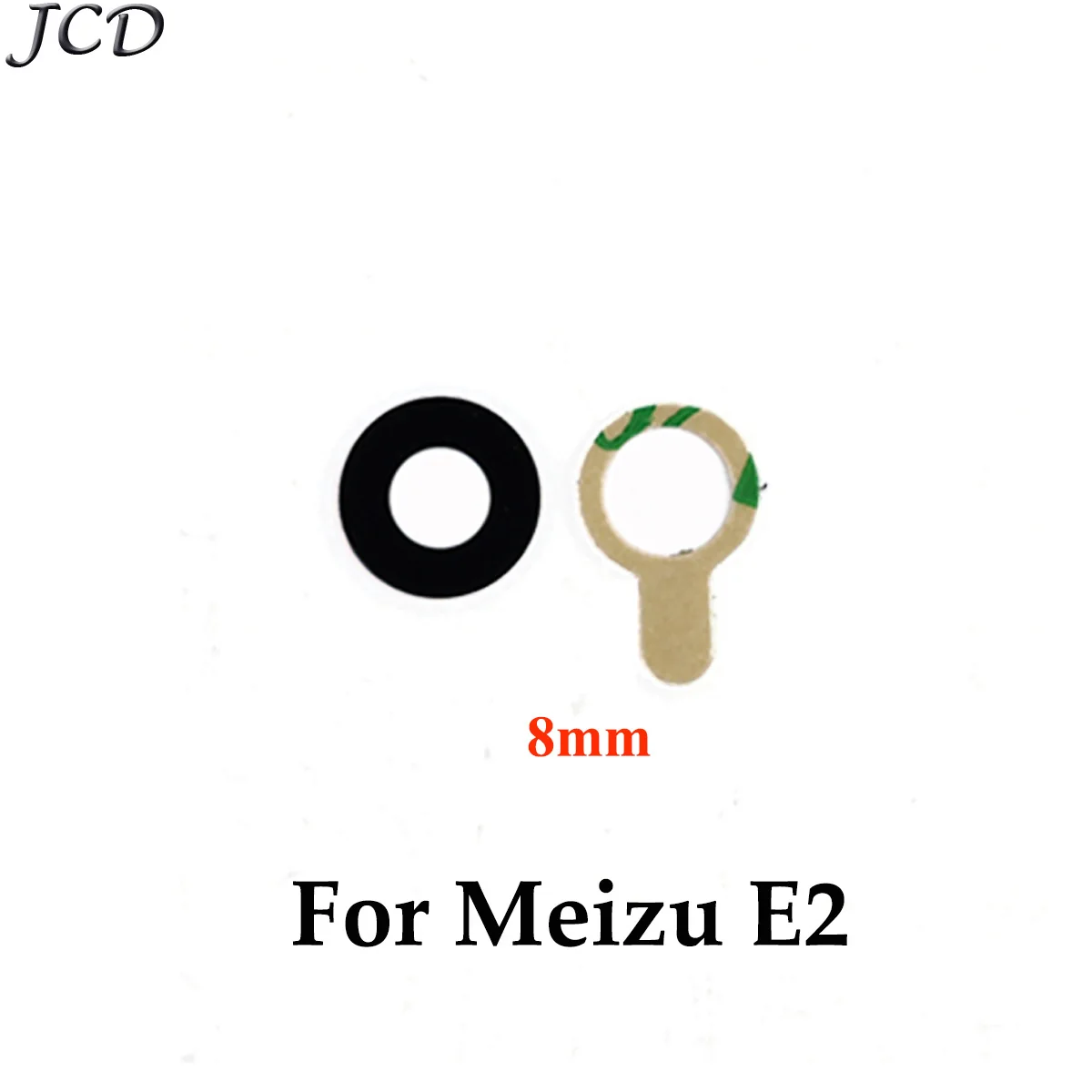 For Meizu E2 JCD 2 шт. стеклянный объектив для MEIZU MX3 MX4 MX5 MX6 Pro 5 6 7 E2 E3 U10 U20 15 lite 15 Plus задний объектив камеры задняя камера стеклянный объектив - Цвет: For Meizu E2
