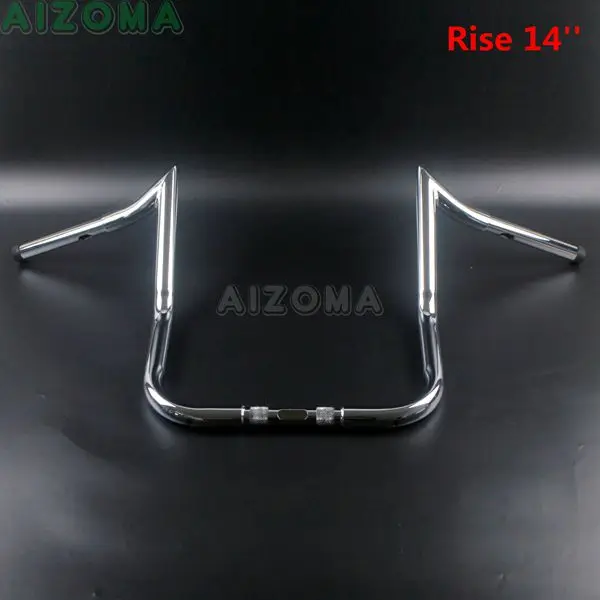 12 ''14'' 16 ''Rise Batwing обтекатель Ape руль 1 1/4" Обезьяна Баггер бар для Harley Softail Touring Road Electra Street Glide - Цвет: Chrome Rise 14 inch
