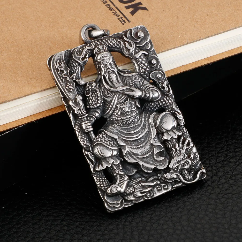 Ожерелье с подвеской GuanYu & Dragon из нержавеющей стали для мужчин модное ожерелье