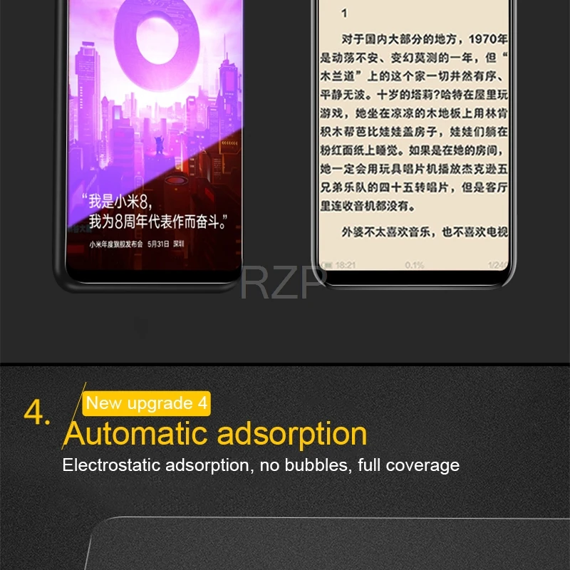 RZP 9H полное покрытие из закаленного стекла для Xiaomi mi 8 mi 8 lite SE Explorer Защита экрана для Xiaomi mi 8 mi 8 Защитная стеклянная пленка