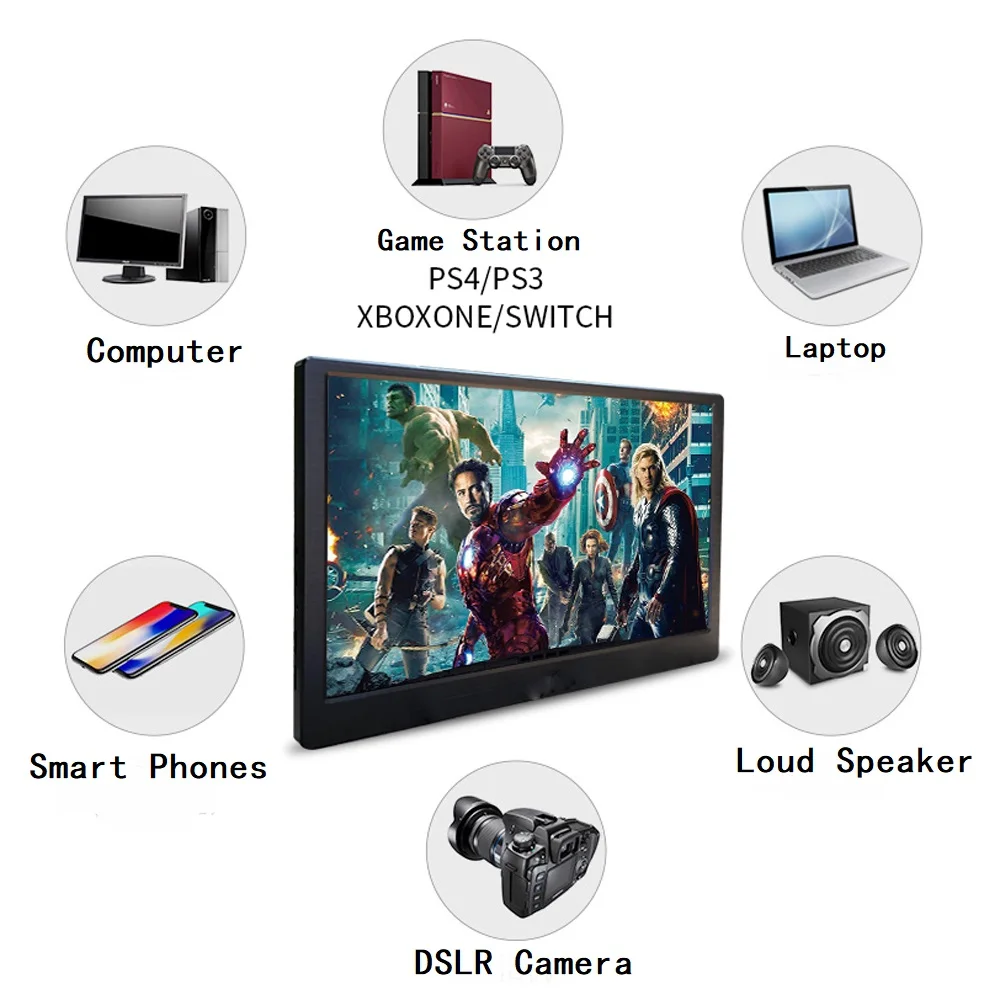 Монитор IPS 13 3 P для ПК DVD PS3 PS4 Xbox One Xbox360 | Автомобили и мотоциклы