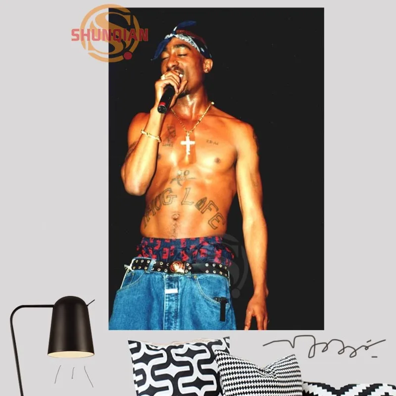 Домашний Декор Пользовательские Тупак 2pac Холст Тканевый плакат постер на стену