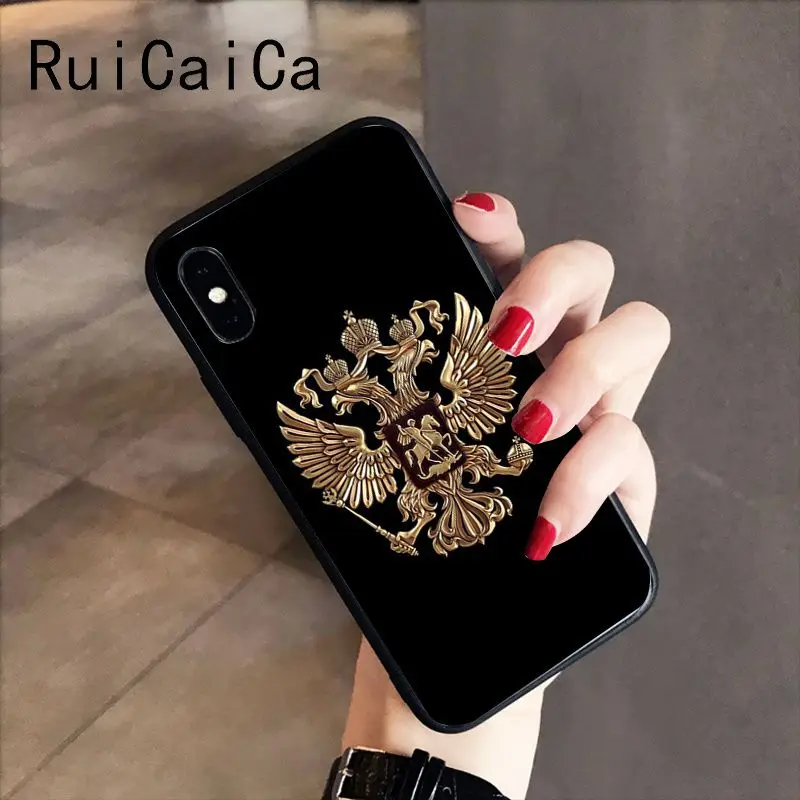 Чехол для телефона из ТПУ RuiCaiCa Armenia с российским флагом черный iPhone 8 7 6 S Plus 5 5S SE XR X XS