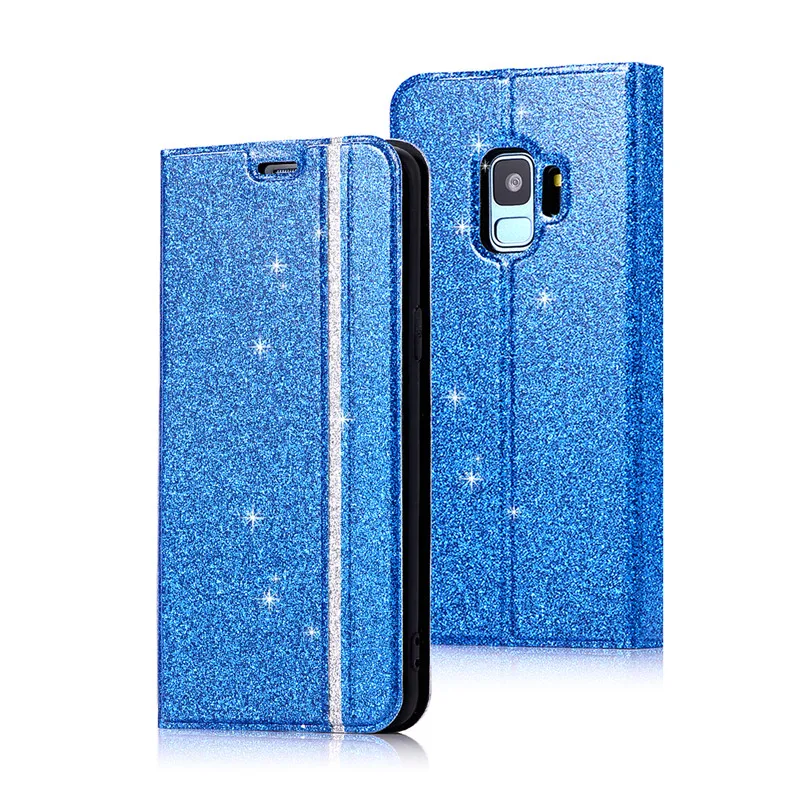 Роскошный тонкий Чехол-книжка из кожи+ ТПУ, мягкий чехол-книжка для samsung galaxy S9 S8 Plus Note9, чехол для samsung S8 S9 Plus, чехол