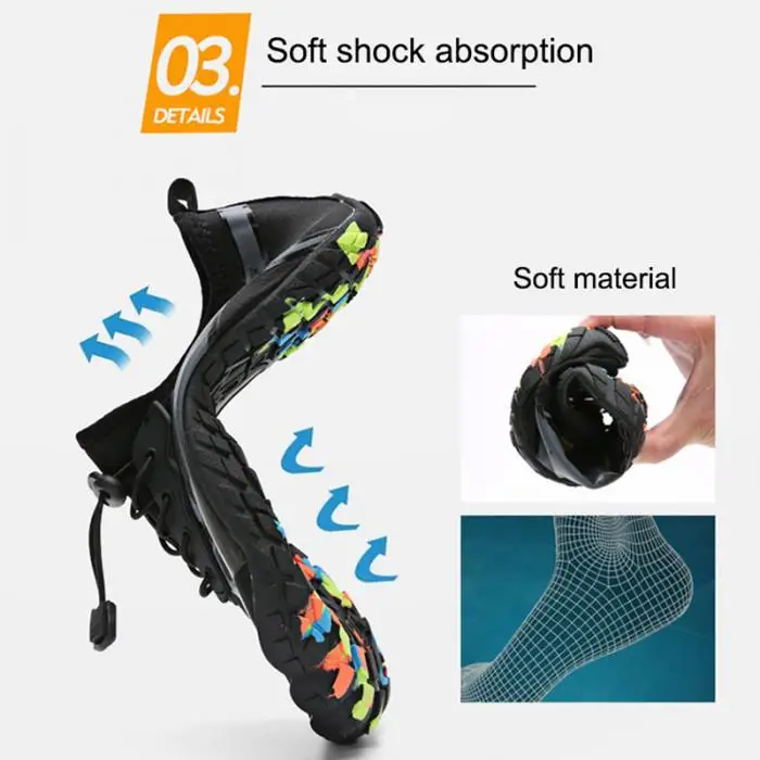 Мужская водонепроницаемая обувь спортивная Aqua Barefoot быстросохнущая дышащая нескользящая обувь для прогулок на лодках BB55
