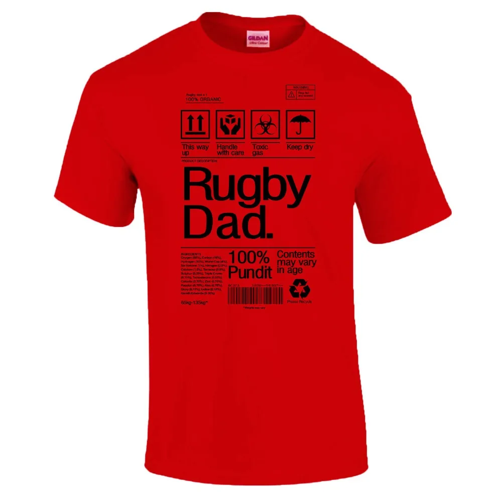 Стильные модные мужские повседневные футболки Rugbyer Dad продукция этикетка на День