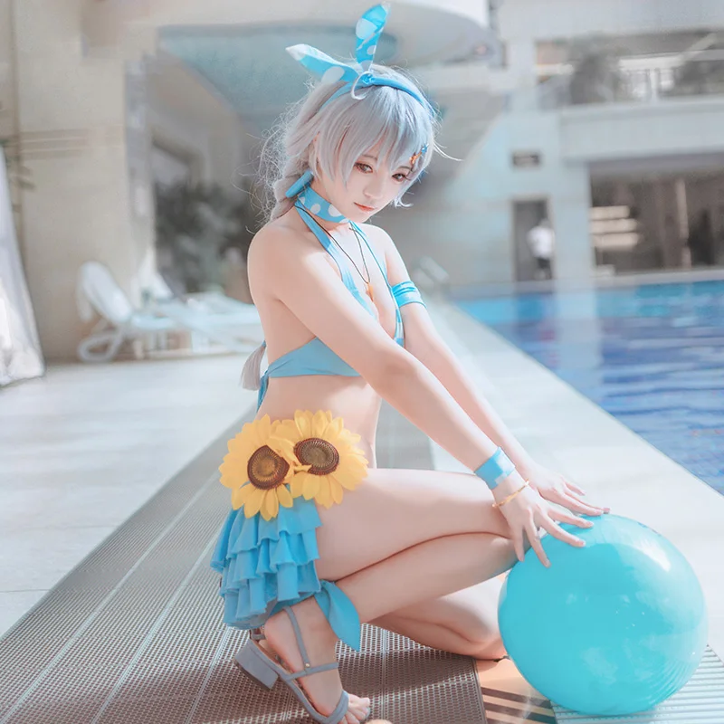 Аниме! Купальник Honkai Impact 3 киана каслана Униформа костюм для косплея летний