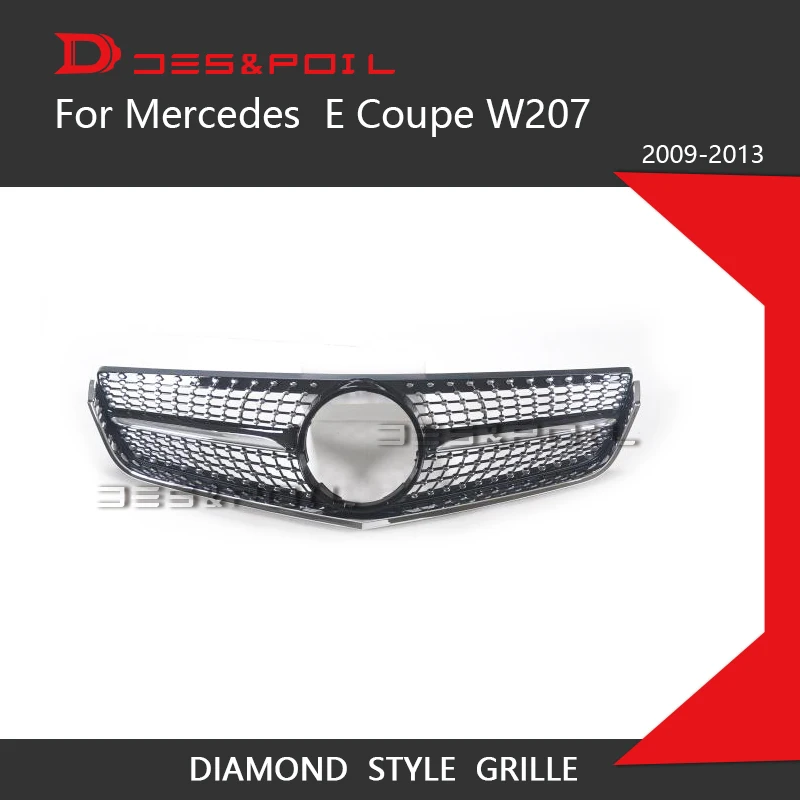 W207 Алмазный гриль C207 Prefacelift для Mercedes Benz E Coupe передний бампер Racing Grid Sport 2009 2013 E200 E320