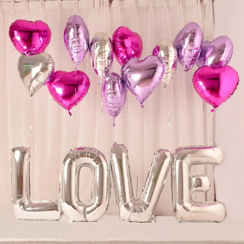 Фольга с надписью Love украшение для свадебной вечеринки подарок на день рождения