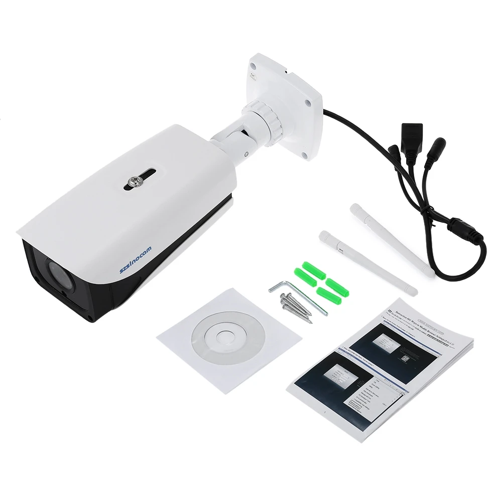 Szsinocam SN - IPC 7038CSW Alarm IP Camera Night Vision 2.0 Mega Pixel 1080P Infrared H.264 Surveillance Cam for Home Security |