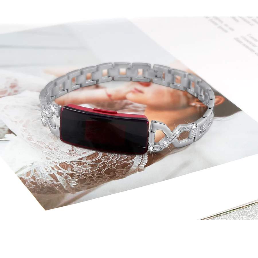 Для Fitbit Inspire HR ремешок из нержавеющей стали металлический ремешок для часов женский Ювелирный Браслет для Fitbit Inspire сменный ремешок Pulsera