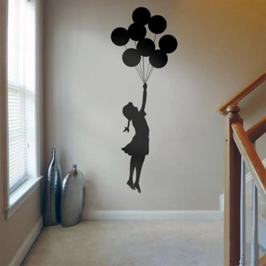 

Виниловая наклейка Banksy Плавающий воздушный шар
