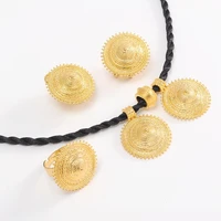 ethiopian set jewelry pendant rope earring ring gold jewelry set eritrea africa wedding engagement sets habesha