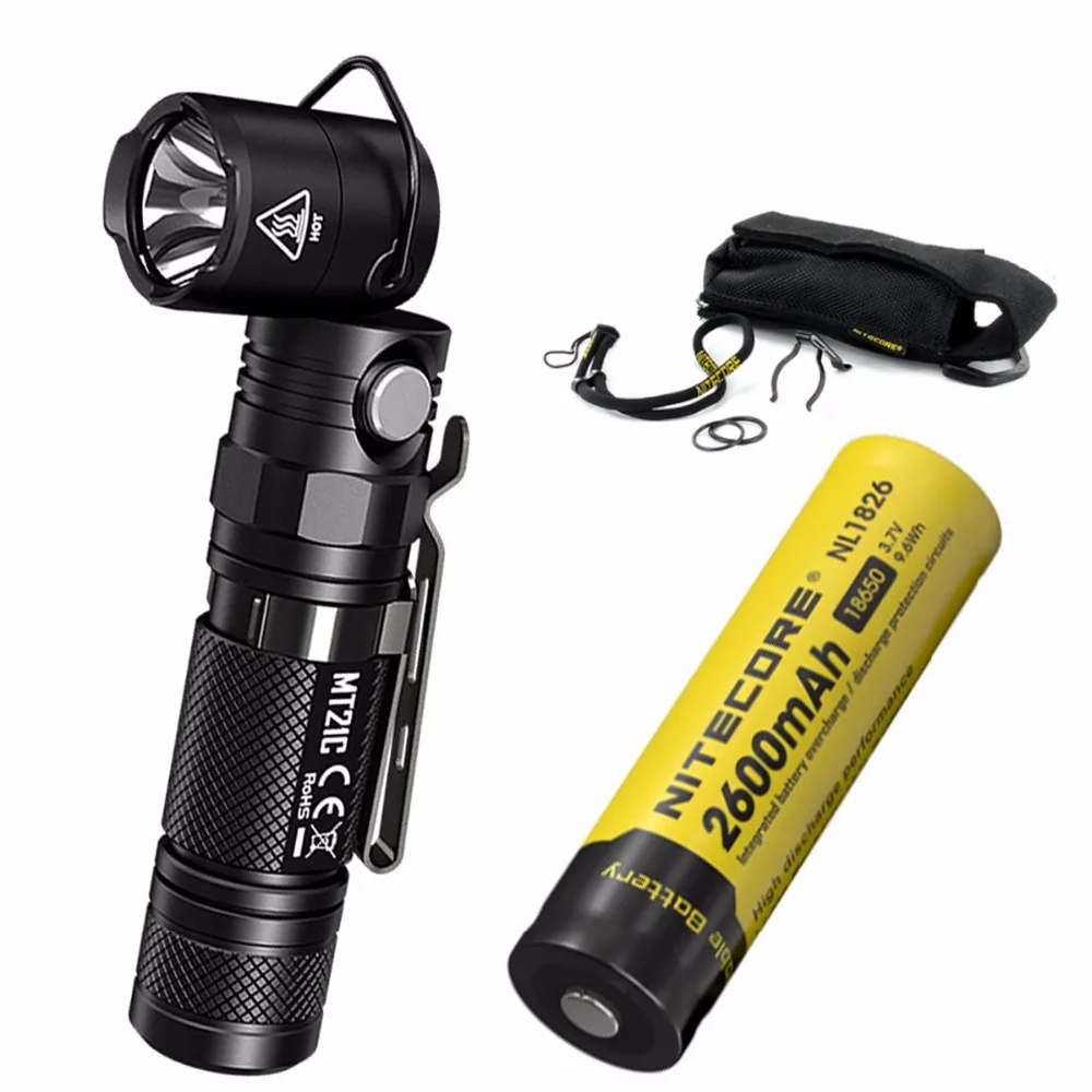 NITECORE MT21C 1000LMs Многофункциональный 90 градусов Регулируемый фонарик Портативный