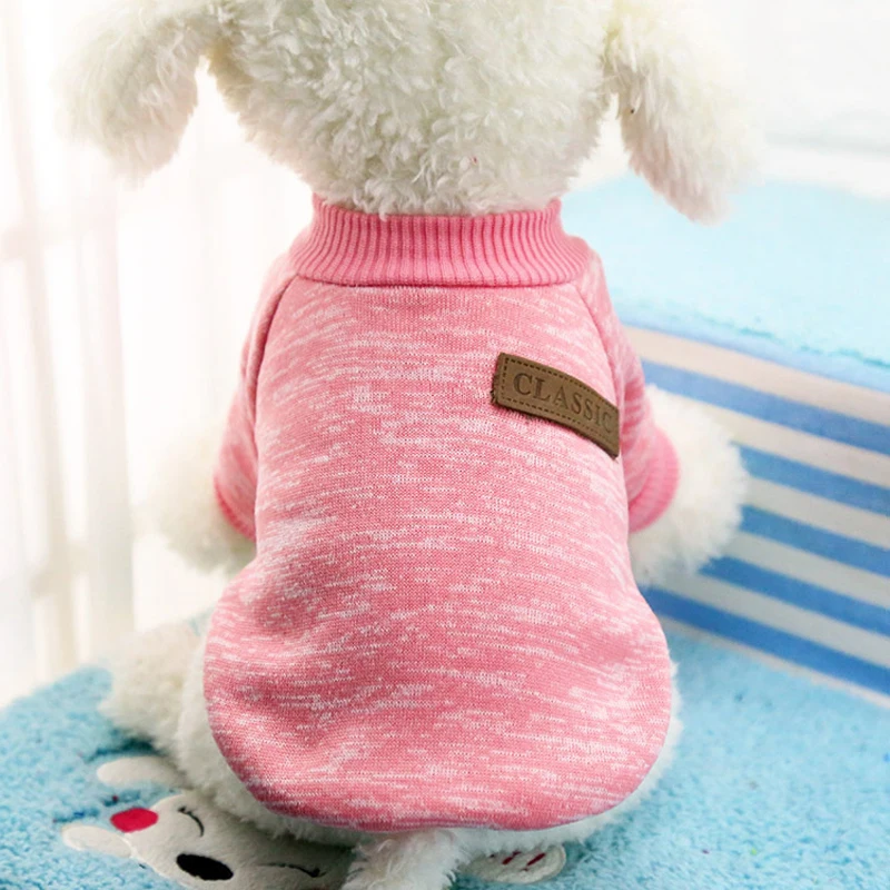 Классическая теплая одежда для собак Щенок наряд Pet пальто куртки Зимняя мягкий