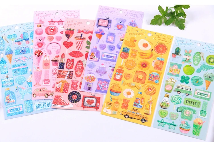Каваи Bling Bullet Journal милые дневники наклейки девушка DIY Скрапбукинг японские канцелярские украшения материал Escolar