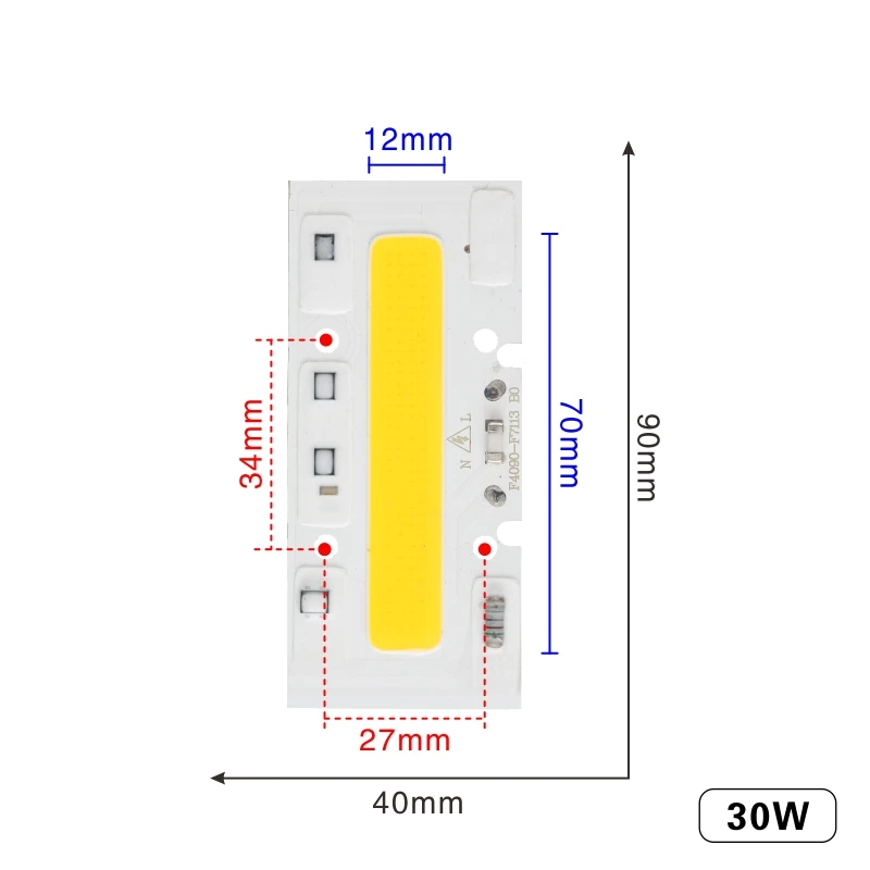 30W LARZI COB светодиодный светильник чип 110V 220V 10 Вт 20 Вт 30 Вт 50 Вт 70 Вт 100 Вт 120 Вт 150 Вт Вход Smart IC драйвера не Светодиодный лампа светильник Точечный светильник - Испускаемый цвет: 30W