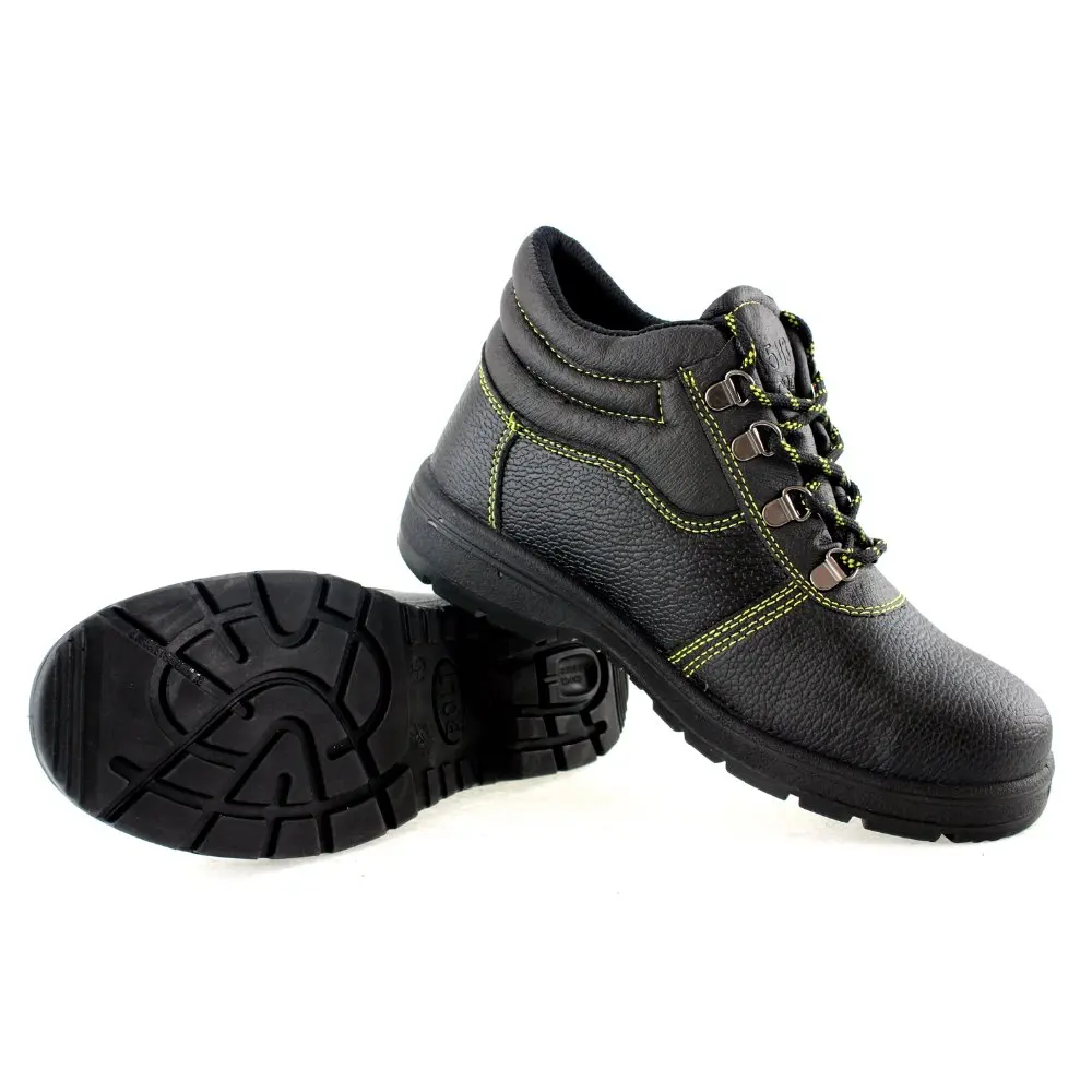 AC11005 High Upper Men's Safety Shoes Working Labor Rubber Outsole Genuine Leather Industrial Protection 2019 Acecare-F |