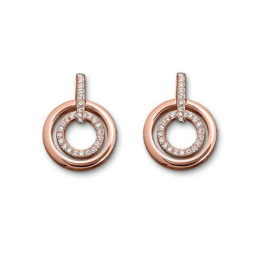 Модные 2016 новые концентрические двойные кольца бицикловые серьги с австрийскими