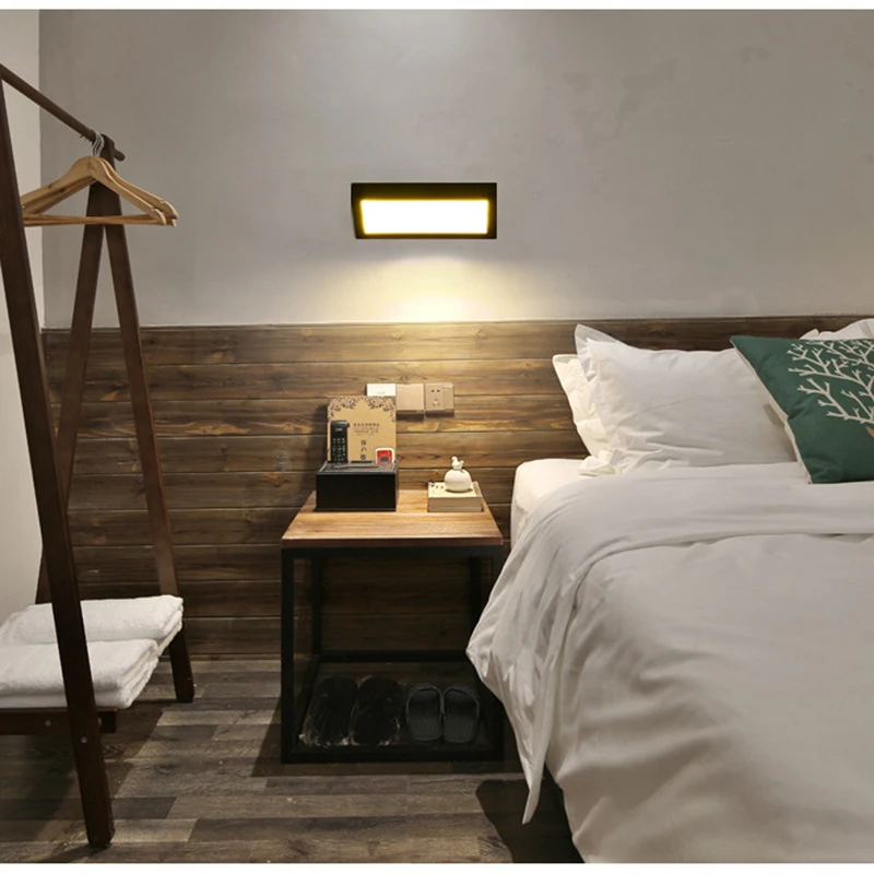 

6W/12W Modern Adjustable LED Simple Wall Lamp Acrylic Iron Corridor Wall Light for Bedroom Living Room Decoration Night Light