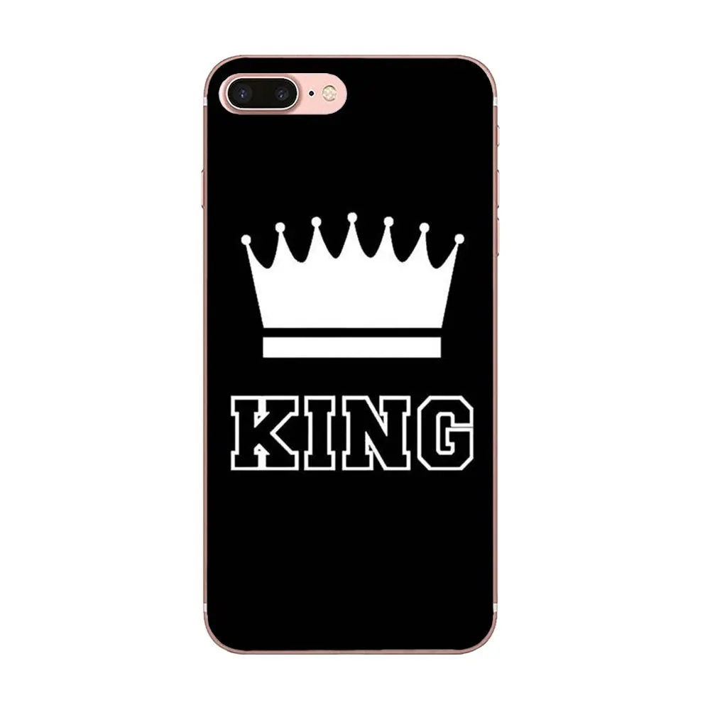 King Queen 01 Фирменная парная мягкая ТПУ 2017 новое поступление для Apple iPhone 4 4S 5 5C 5S SE 6 6S 7 8