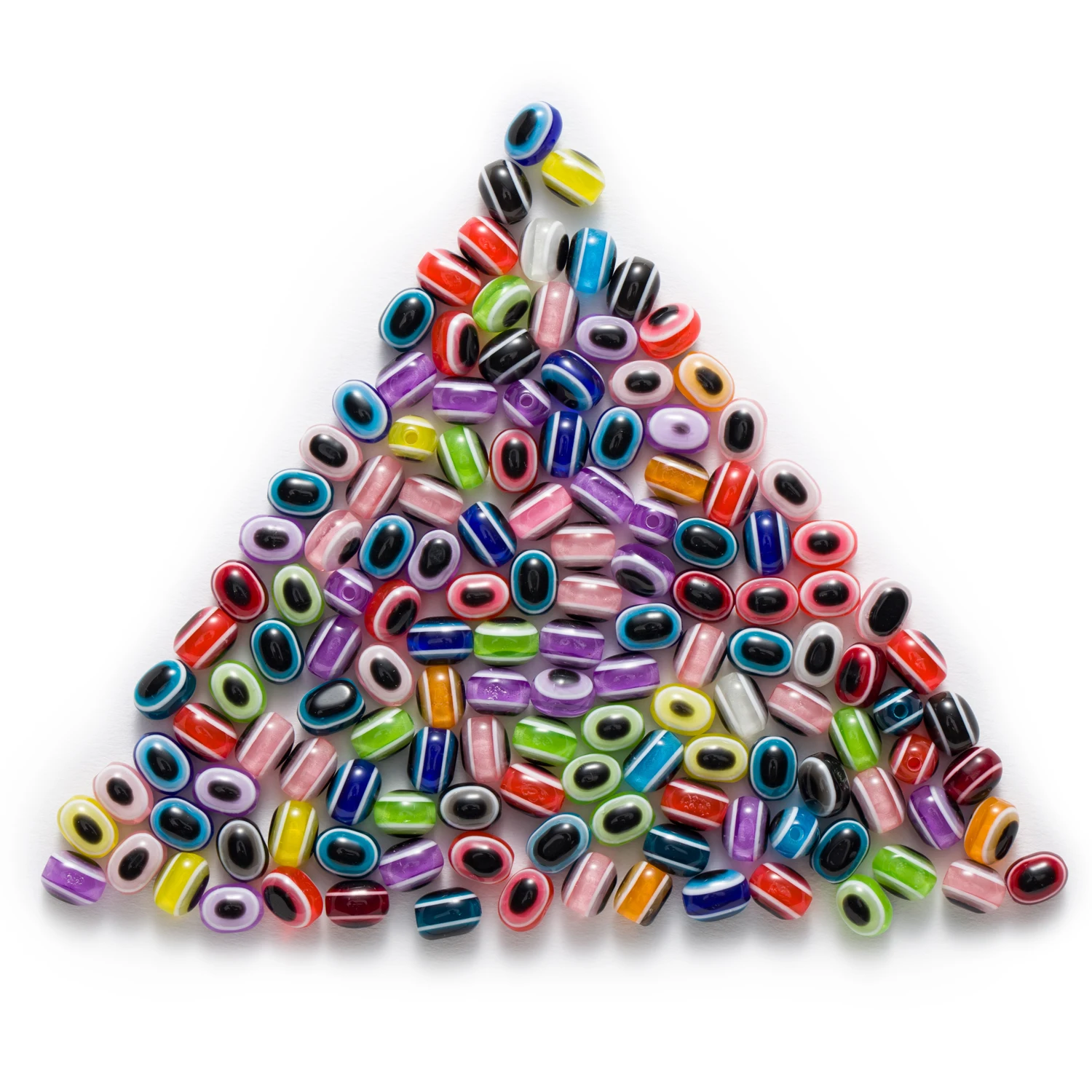 

50 Piece Random Mixed Oval Eye Stripe Resin Women Children DIY Bracelet Necklace Findings Jewelry Making Spacer Beads 8-12mm
