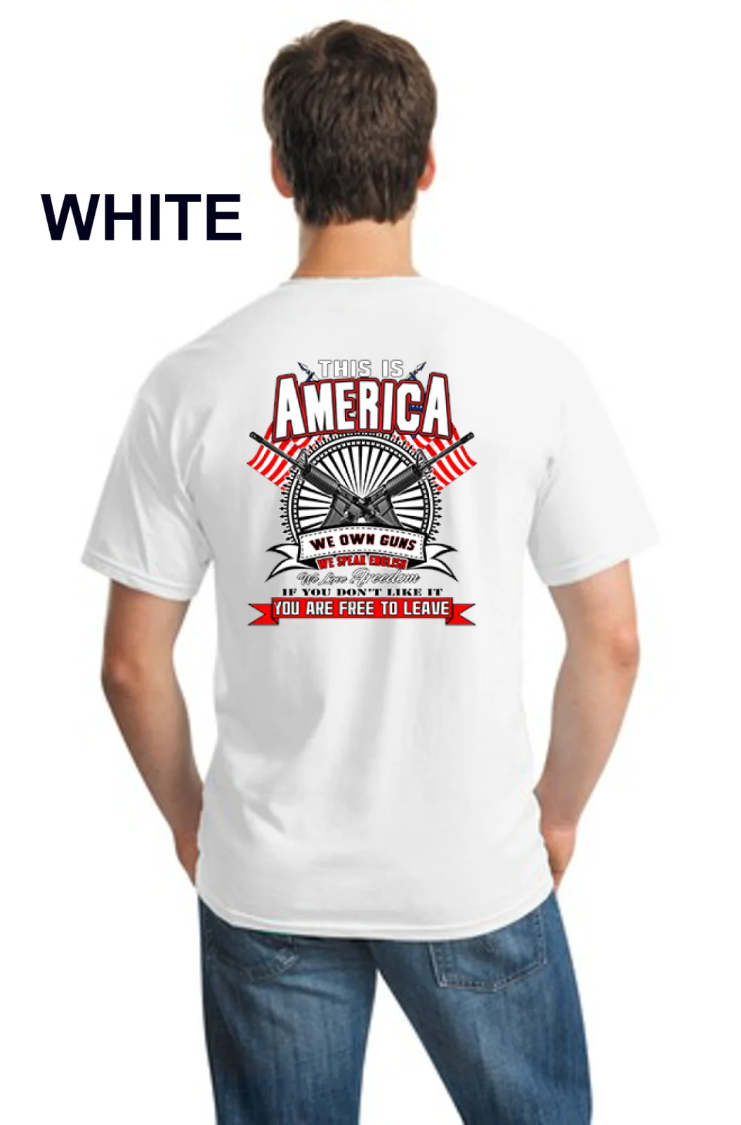 Patriotic America We Own Guns Love Freedom Mens Short Or Long Sleeve T Shirt Cool Casual pride t shirt men Unisex New | Мужская одежда