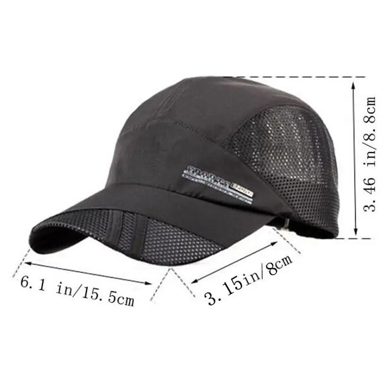 

Fashion Mens Summer Outdoor Sport Baseball Hat Running Visor Cap Hot Popular 2021 New Cool Quick Dry Mesh Cap 6 Colors Gorras