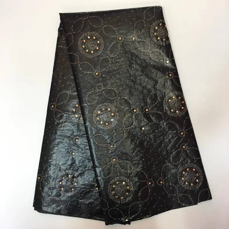 Deep blue bazin riche getzner african fabric with pearl beads top quality nigerian material basin beaded for dress 5yards | Дом и сад