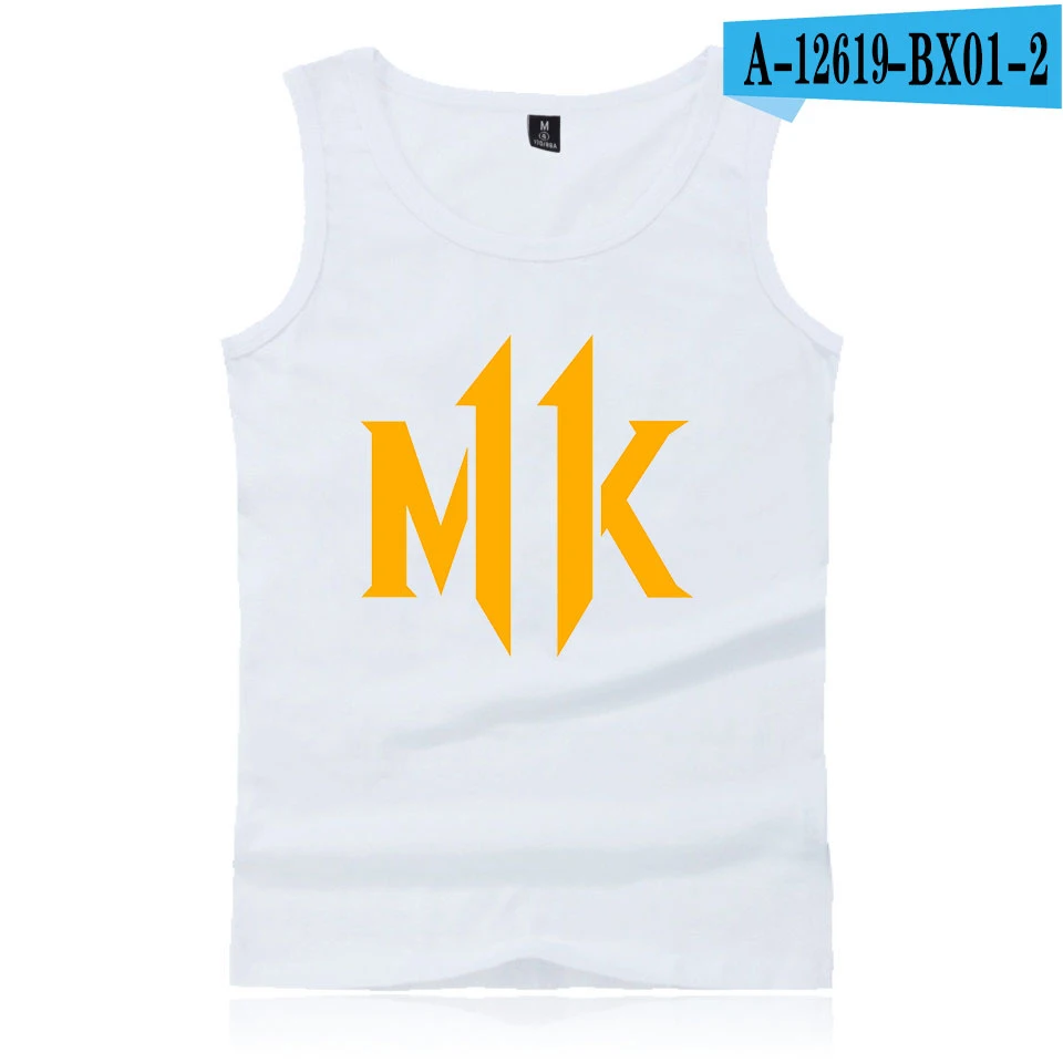 White Mortal Kombat, 11 игр, Мультяшные майки, мужские, аниме, битва, Харадзюку, уличная майка, хип-хоп, Повседневная летняя одежда - Цвет: White