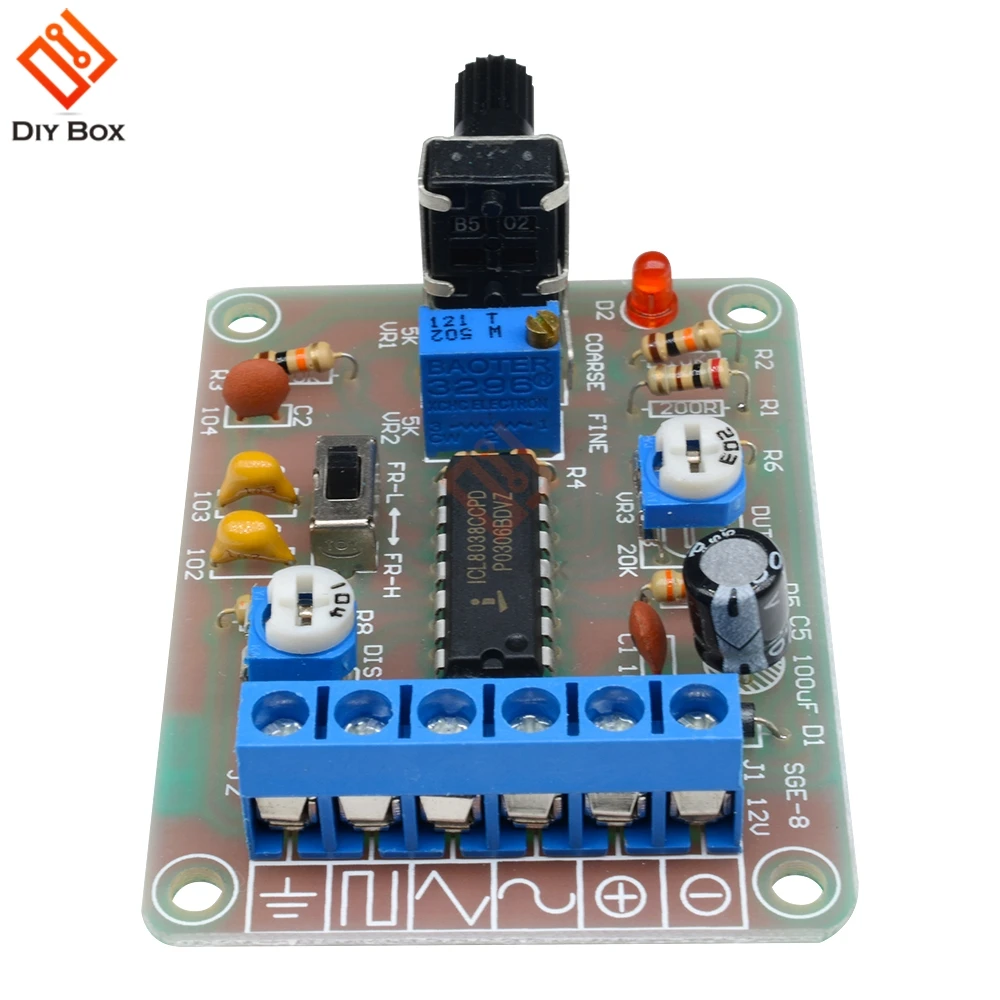 ICL8038 монолитная функция генератор сигналов модуль DIY Kit синус квадратный треугольник