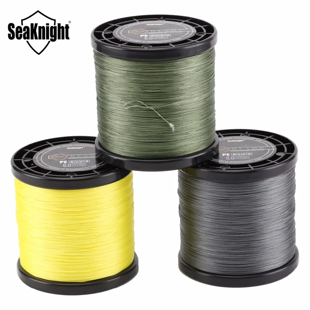 SeaKnight 8 прядей, 300 м, 500 м, 1000 м, лезвие, x8, плетеная леска, прочная многонитевая PE леска, 20-100 фунтов, ловля карпа