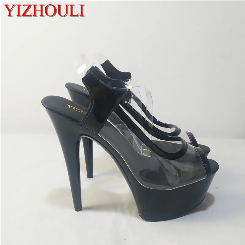 

6 "sexy heels, summer wedding sandals, 15 cm high quality see-through sandal