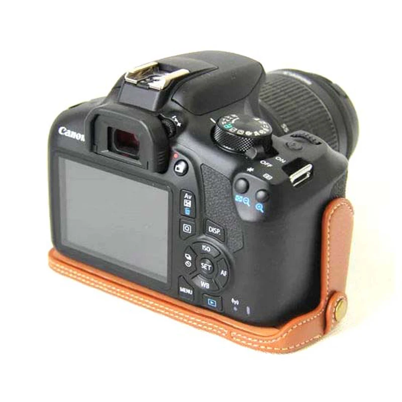 2017 Новый Портативный Цифровой Камеры Половина Тела Сумка Кожа PU камера Чехол для