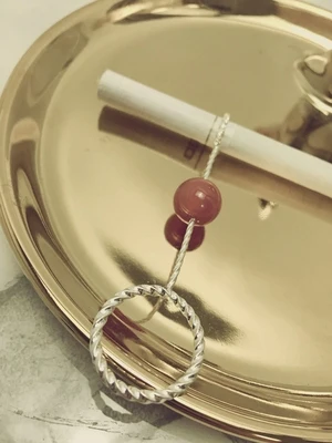 S 16mm red ring Женское винтажное металлическое кольцо, стойка для сигарет, агатовый держатель для сигарет диаметром 8 мм, сигарета с подарочной коробкой, аксессуары для курения - Цвет: S 16mm red ring